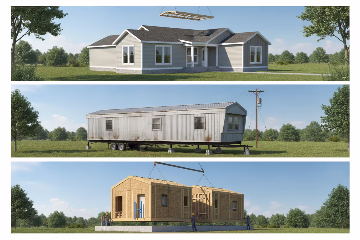 Comparison of manufactured home, mobile home, and modular home exteriors