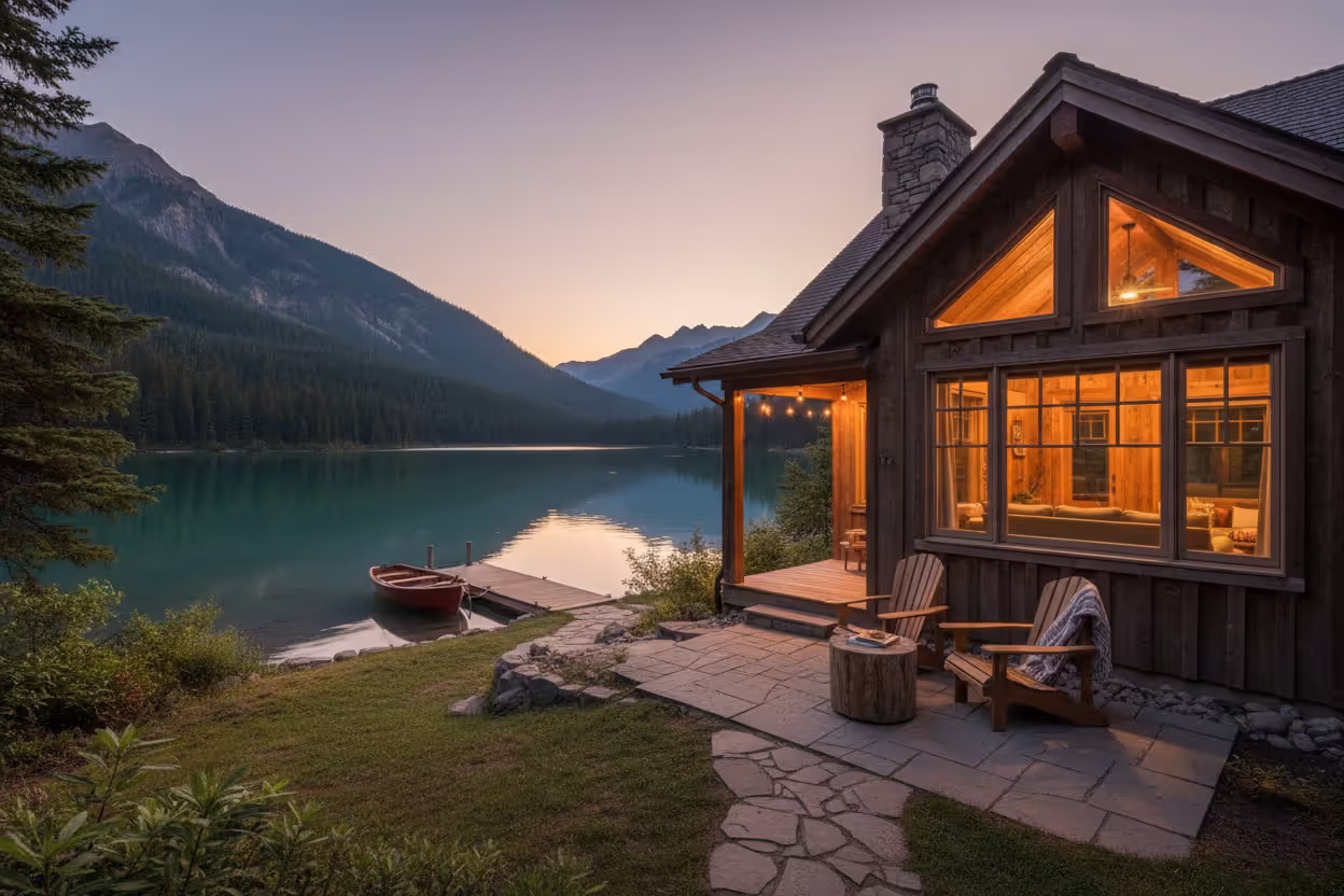 Scenic vacation home symbolizing second home ownership goal