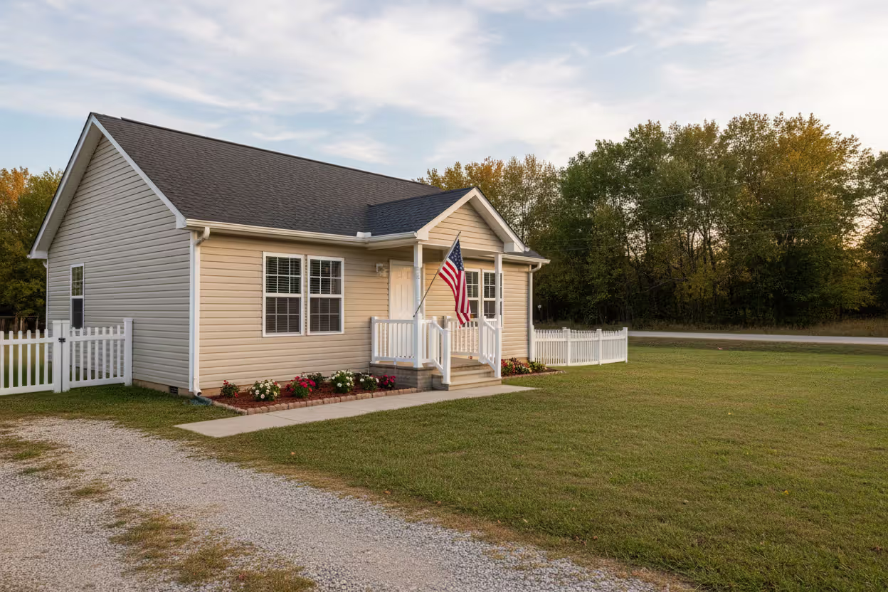 Affordable suburban home eligible for a rural housing loan