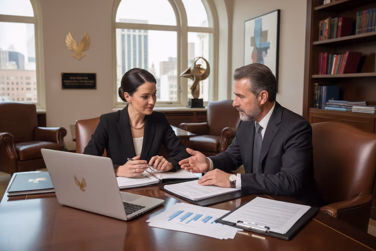 Client discussing jumbo mortgage options with a private banker